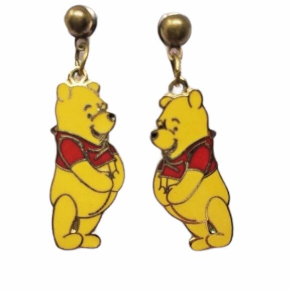 Disney Winnie the Pooh Dangle Enamel Earrings - Picture 1 of 8